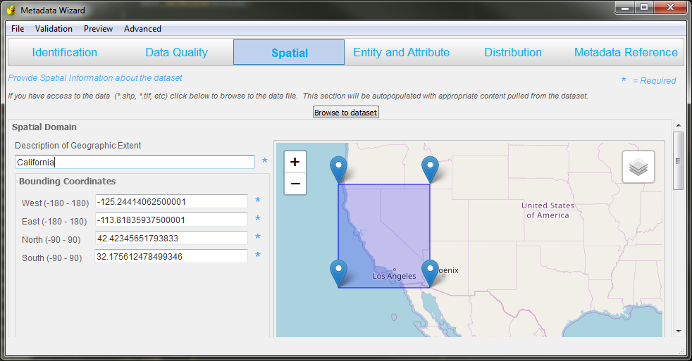 Spatial Extent Editor