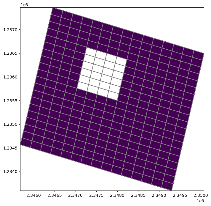 ../../../_images/notebooks_part1_flopy_solutions_04_Modelgrid_and_intersection_solution_13_0.png